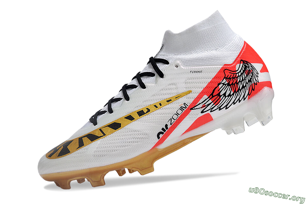 Nike Air Zoom Mercurial Superfly 9 Elite FG Football Boots - White/Gold/Black/Red 5