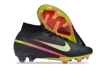 Nike Air Zoom Mercurial Superfly 9 Elite FG Football Boots - Black/Silver/Green/Red