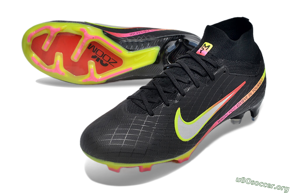 Nike Air Zoom Mercurial Superfly 9 Elite FG Football Boots - Black/Silver/Green/Red 0
