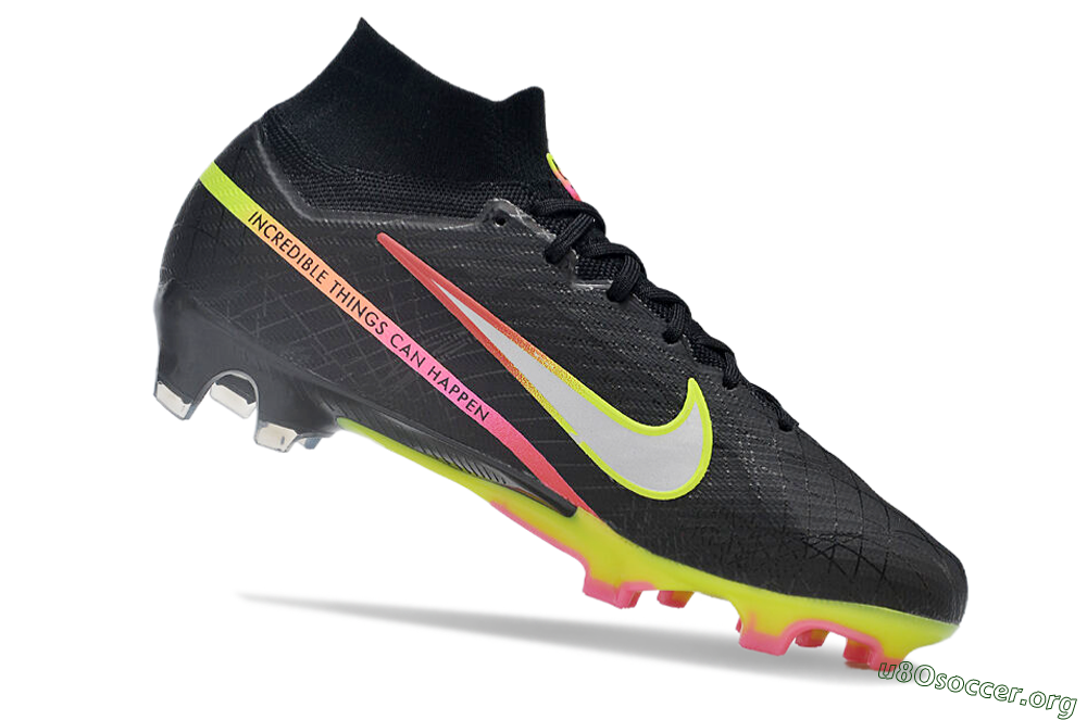 Nike Air Zoom Mercurial Superfly 9 Elite FG Football Boots - Black/Silver/Green/Red 4