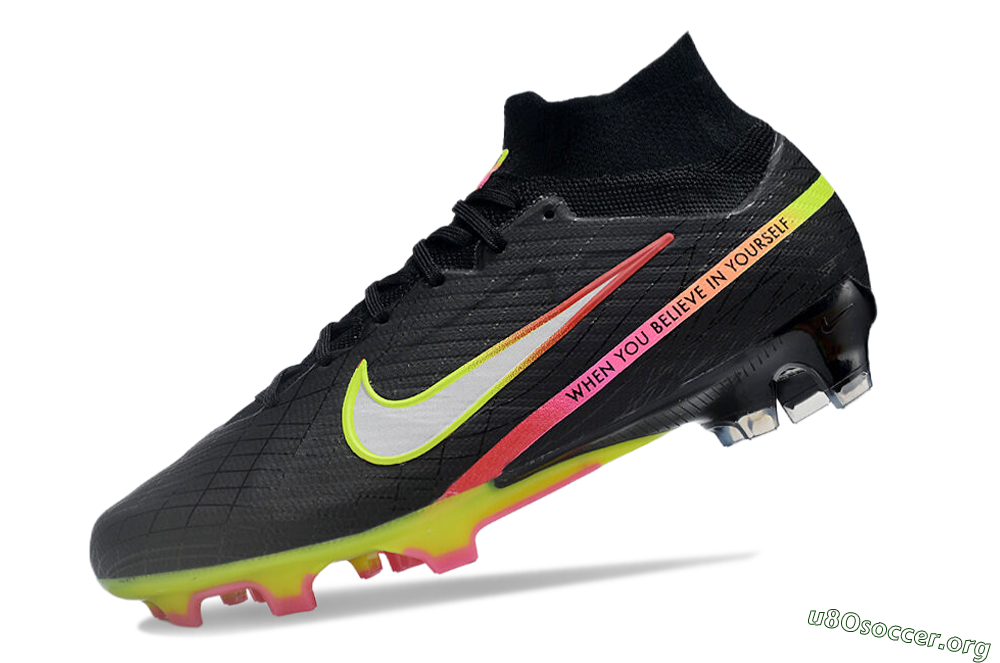 Nike Air Zoom Mercurial Superfly 9 Elite FG Football Boots - Black/Silver/Green/Red 5