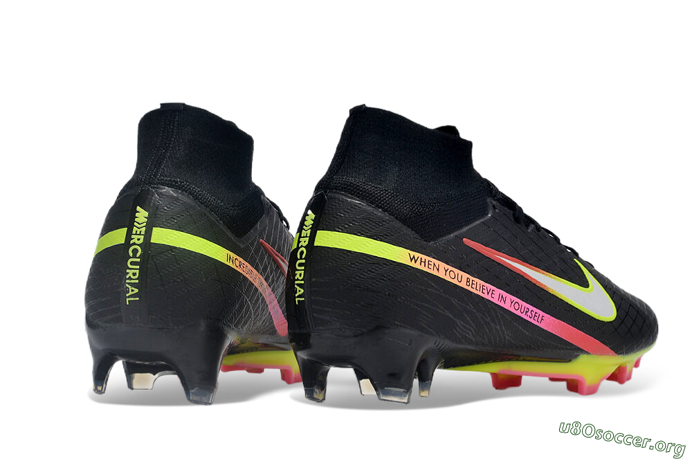 Nike Air Zoom Mercurial Superfly 9 Elite FG Football Boots - Black/Silver/Green/Red 6
