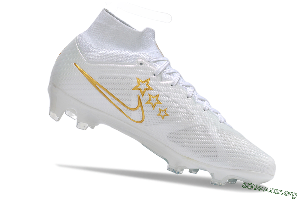 Nike Air Zoom Mercurial Superfly 9 Elite FG Football Boots - White/Blue/Gold 4