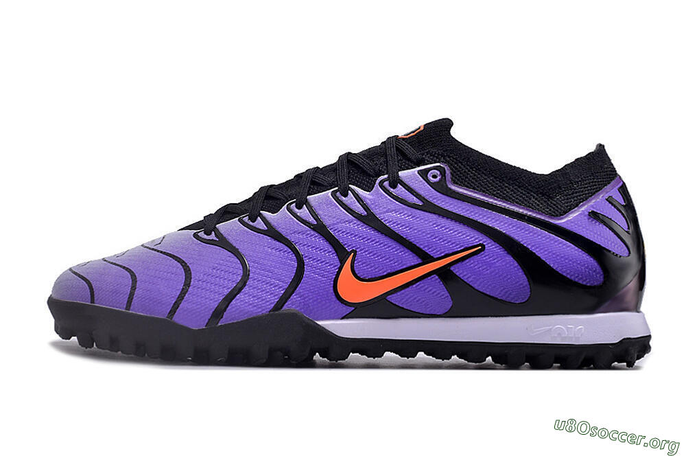 Nike Air Zoom Mercurial Vapor 15 Elite TF Football Shoes - Purple/Black/Orange 3