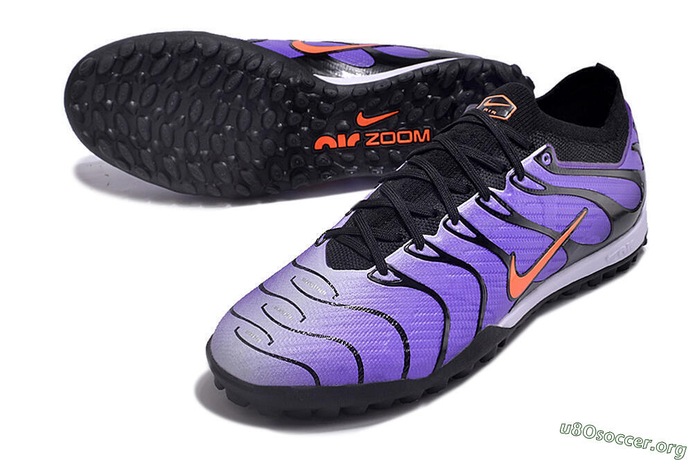 Nike Air Zoom Mercurial Vapor 15 Elite TF Football Shoes - Purple/Black/Orange 0