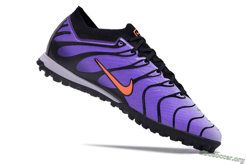 Nike Air Zoom Mercurial Vapor 15 Elite TF Football Shoes - Purple/Black/Orange 4