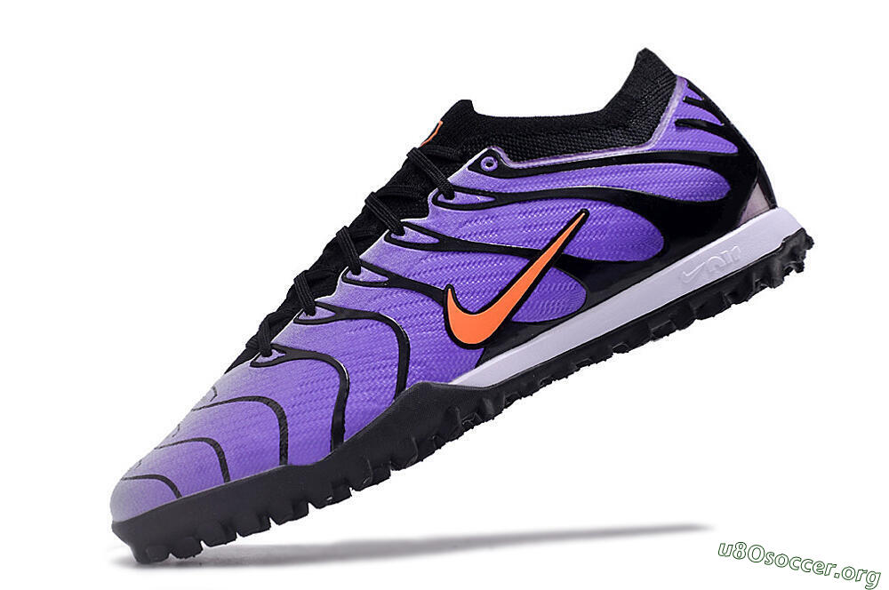 Nike Air Zoom Mercurial Vapor 15 Elite TF Football Shoes - Purple/Black/Orange 5