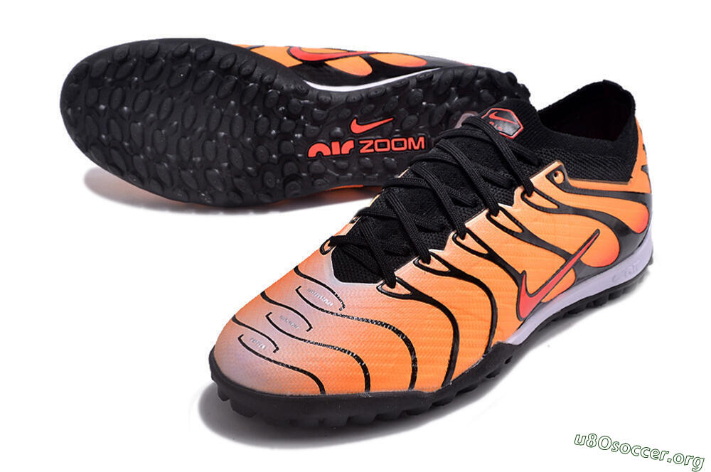 Nike Air Zoom Mercurial Vapor 15 Elite TF Football Shoes - Orange/Black/Red 0