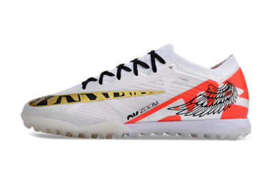 Nike Air Zoom Mercurial Vapor 15 Elite TF Football Shoes - White/Red/Gold