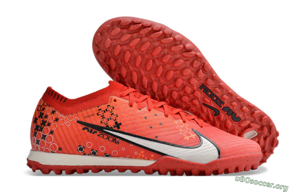 Nike Air Zoom Mercurial Vapor 15 Elite TF Football Shoes - Red/White/Black 2