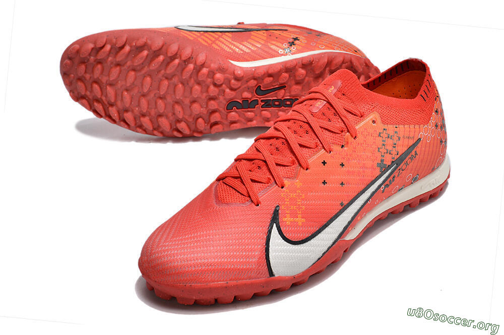 Nike Air Zoom Mercurial Vapor 15 Elite TF Football Shoes - Red/White/Black 0