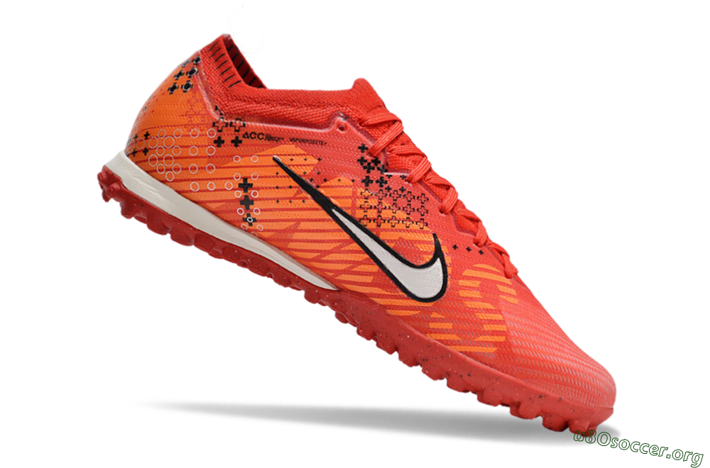 Nike Air Zoom Mercurial Vapor 15 Elite TF Football Shoes - Red/White/Black 4