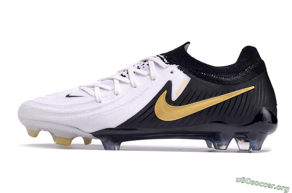 Nike Phantom Luna Elite Low FG Football Boots - White/Black/Gold 3