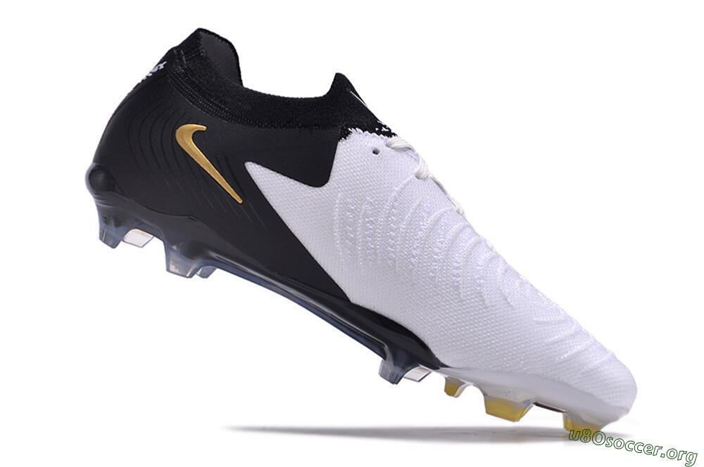 Nike Phantom Luna Elite Low FG Football Boots - White/Black/Gold 4