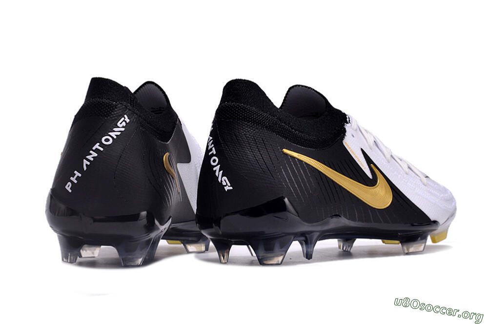 Nike Phantom Luna Elite Low FG Football Boots - White/Black/Gold 6