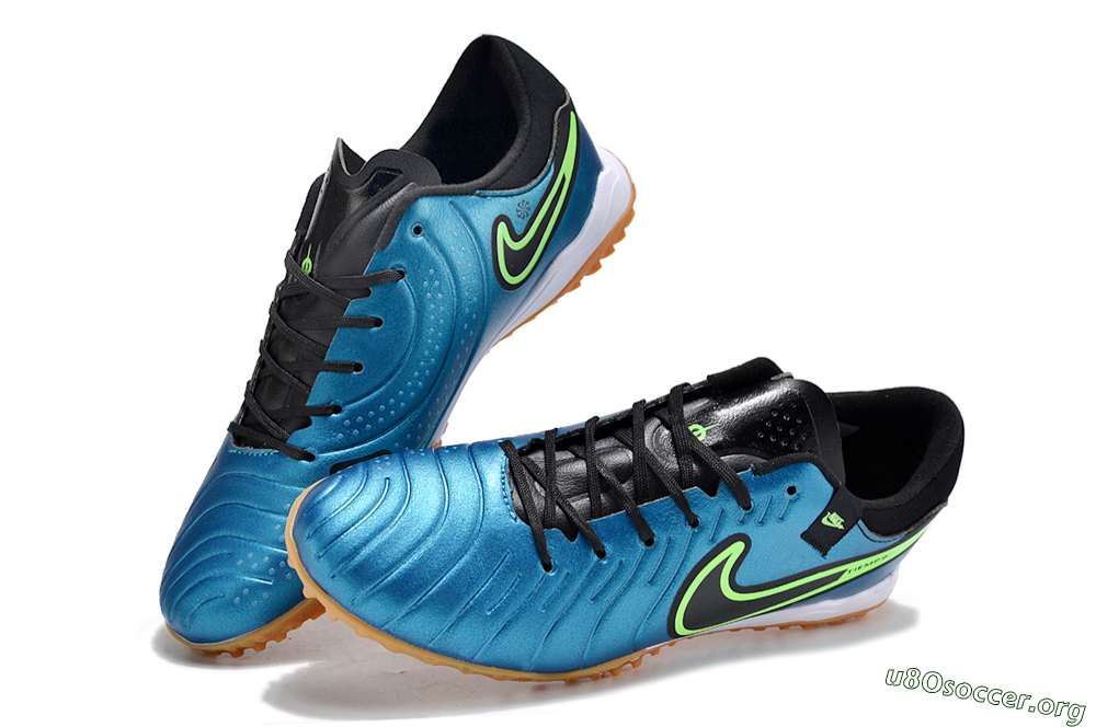 Nike Tiempo Legend 10 Pro TF Football Shoes - Jade/Black/Yellow 0