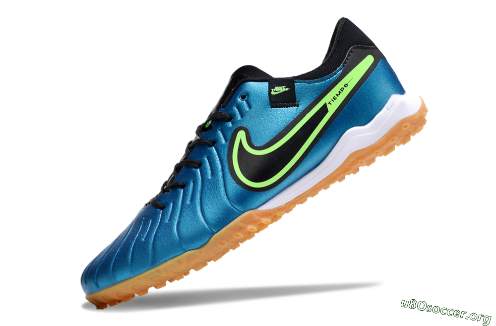 Nike Tiempo Legend 10 Pro TF Football Shoes - Jade/Black/Yellow 5
