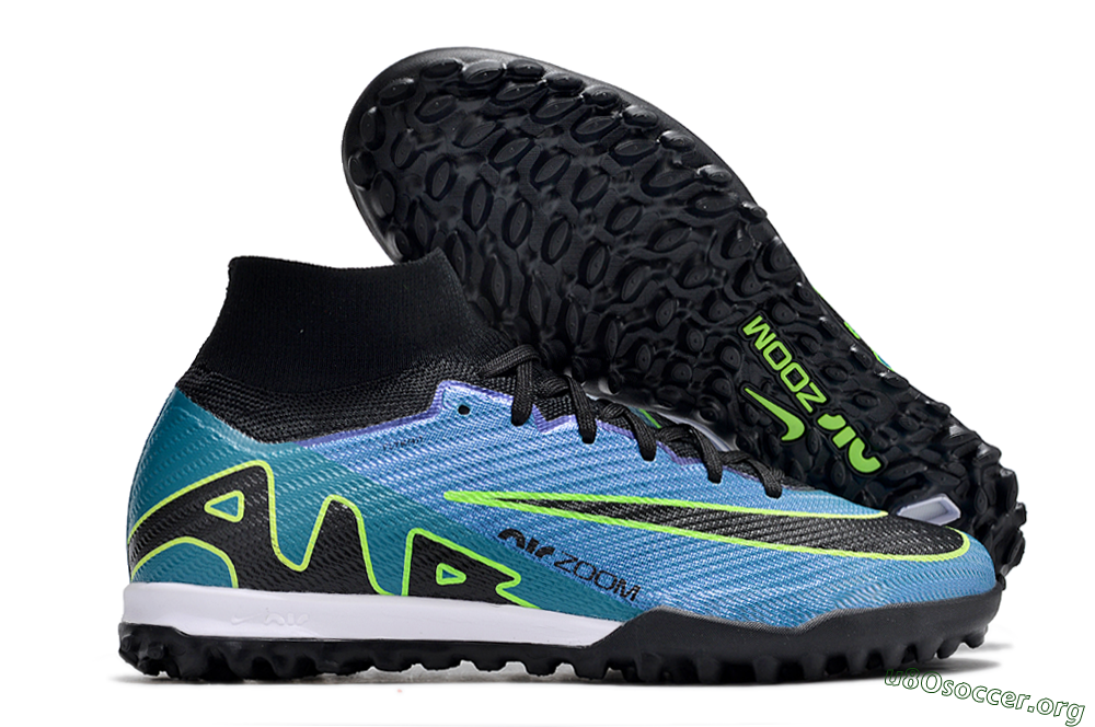 Nike Air Zoom Mercurial Superfly 9 Elite TF Football Shoes - Blue/Yellow/Black 2