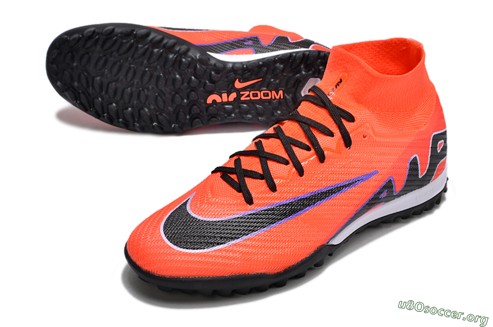 Nike Air Zoom Mercurial Superfly 9 Elite TF Football Shoes - Red/Purple/Black 0