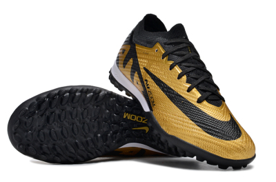 Nike Air Zoom Mercurial Vapor 15 Elite TF Football Shoes - Gold/Black/White