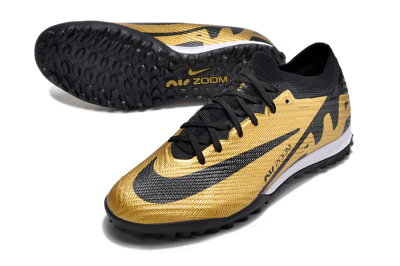 Nike Air Zoom Mercurial Vapor 15 Elite TF Football Shoes - Gold/Black/White