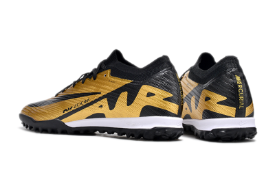 Nike Air Zoom Mercurial Vapor 15 Elite TF Football Shoes - Gold/Black/White