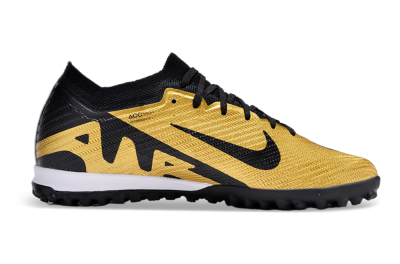 Nike Air Zoom Mercurial Vapor 15 Elite TF Football Shoes - Gold/Black/White
