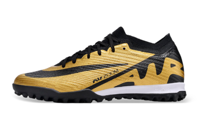 Nike Air Zoom Mercurial Vapor 15 Elite TF Football Shoes - Gold/Black/White