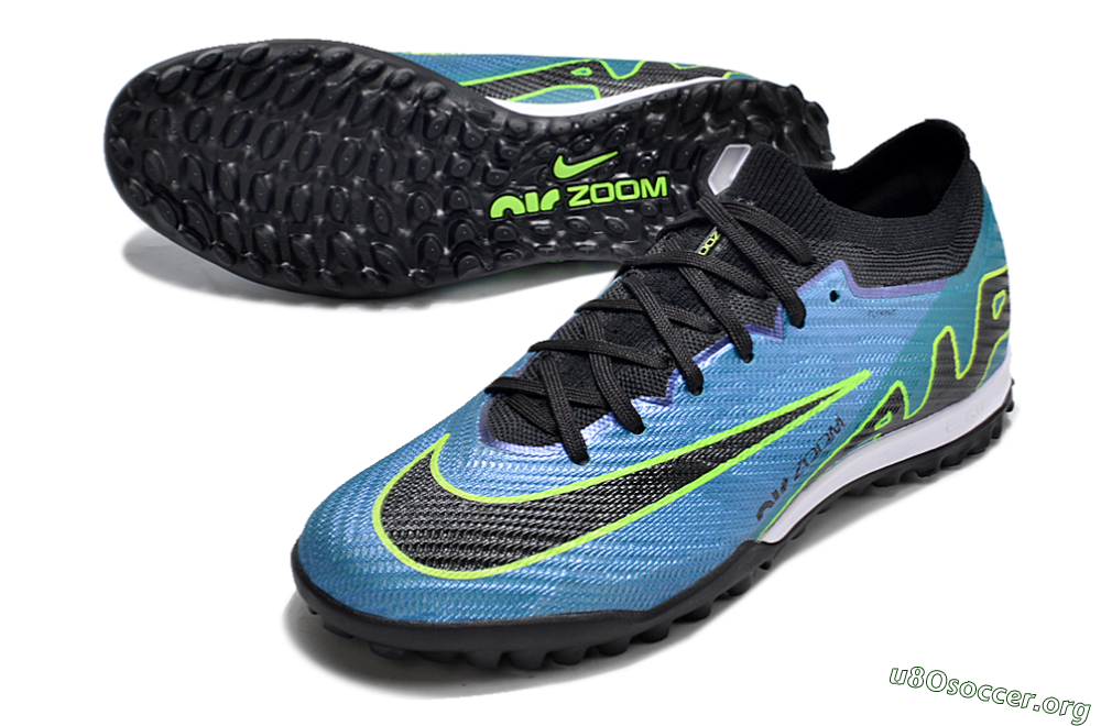 Nike Air Zoom Mercurial Vapor 15 Elite TF Football Shoes - Blue/Yellow/Black 0