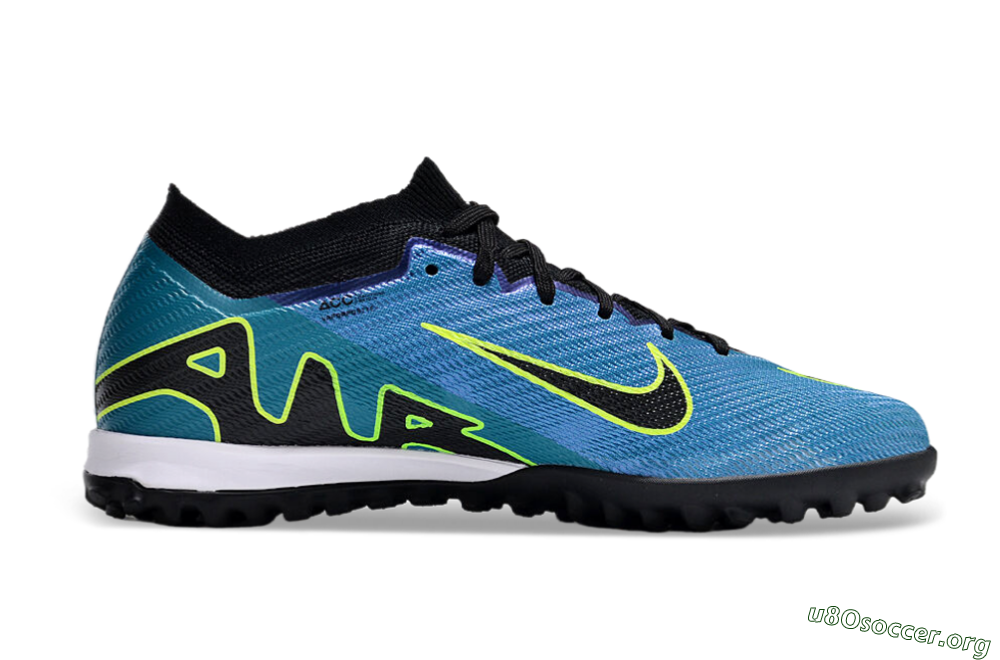 Nike Air Zoom Mercurial Vapor 15 Elite TF Football Shoes - Blue/Yellow/Black 5