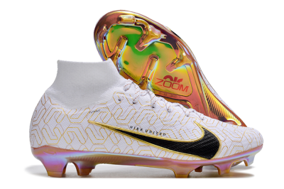 Nike Air Zoom Mercurial Superfly 9 Elite FG Football Boots - White/Black/Gold