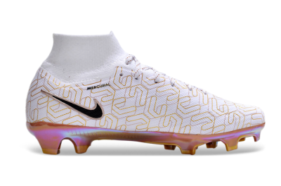 Nike Air Zoom Mercurial Superfly 9 Elite FG Football Boots - White/Black/Gold