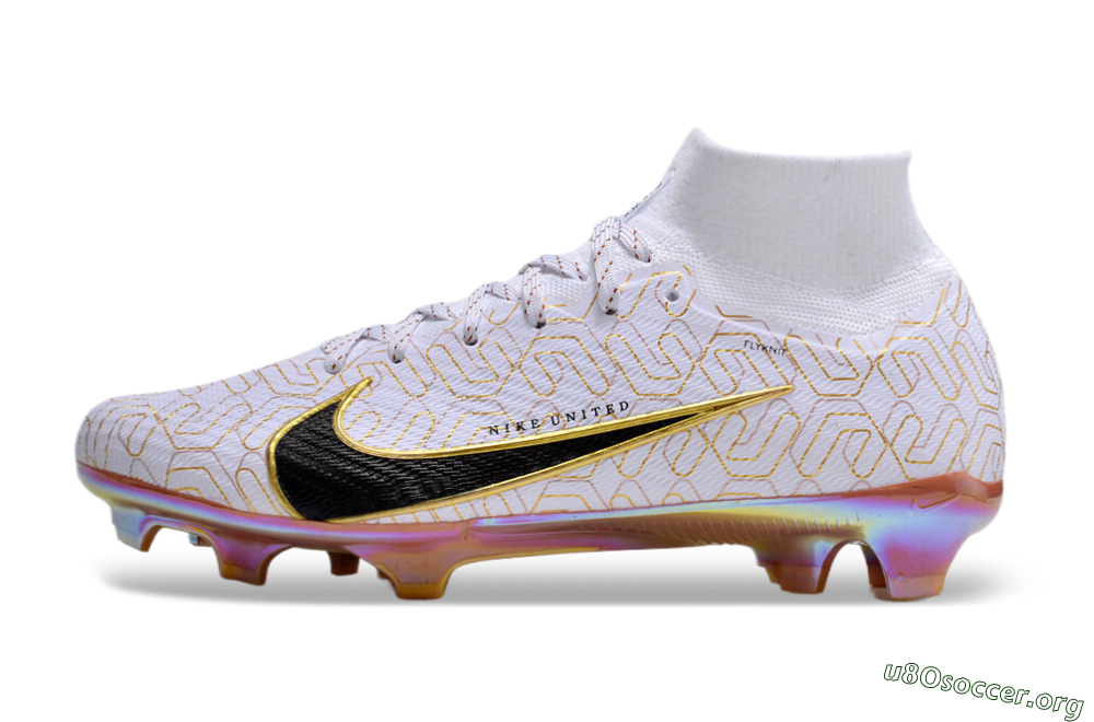Nike Air Zoom Mercurial Superfly 9 Elite FG Football Boots - White/Black/Gold 3