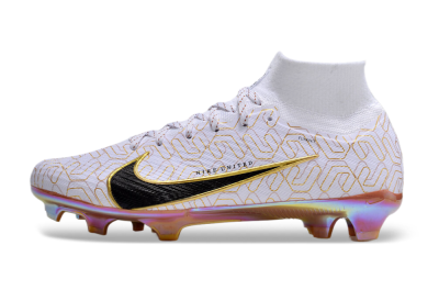 Nike Air Zoom Mercurial Superfly 9 Elite FG Football Boots - White/Black/Gold