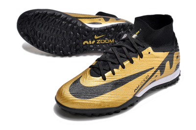 Nike Air Zoom Mercurial Superfly 9 Elite TF Football Shoes - Gold/Black/White