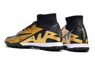 Nike Air Zoom Mercurial Superfly 9 Elite TF Football Shoes - Gold/Black/White