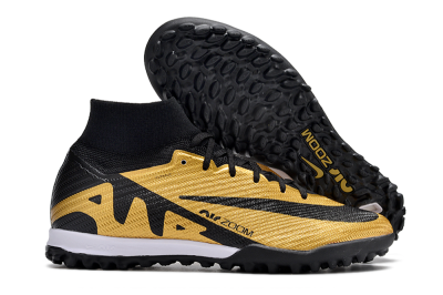 Nike Air Zoom Mercurial Superfly 9 Elite TF Football Shoes - Gold/Black/White