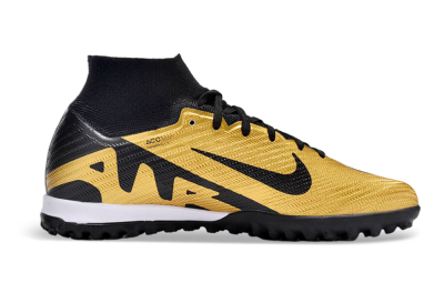 Nike Air Zoom Mercurial Superfly 9 Elite TF Football Shoes - Gold/Black/White