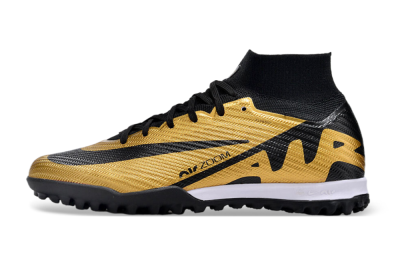 Nike Air Zoom Mercurial Superfly 9 Elite TF Football Shoes - Gold/Black/White