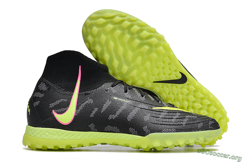 Nike Phantom Luna 2 Elite TF Football Shoes - Black/Yellow/Pink 2