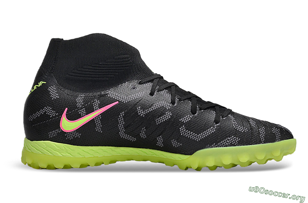 Nike Phantom Luna 2 Elite TF Football Shoes - Black/Yellow/Pink 6