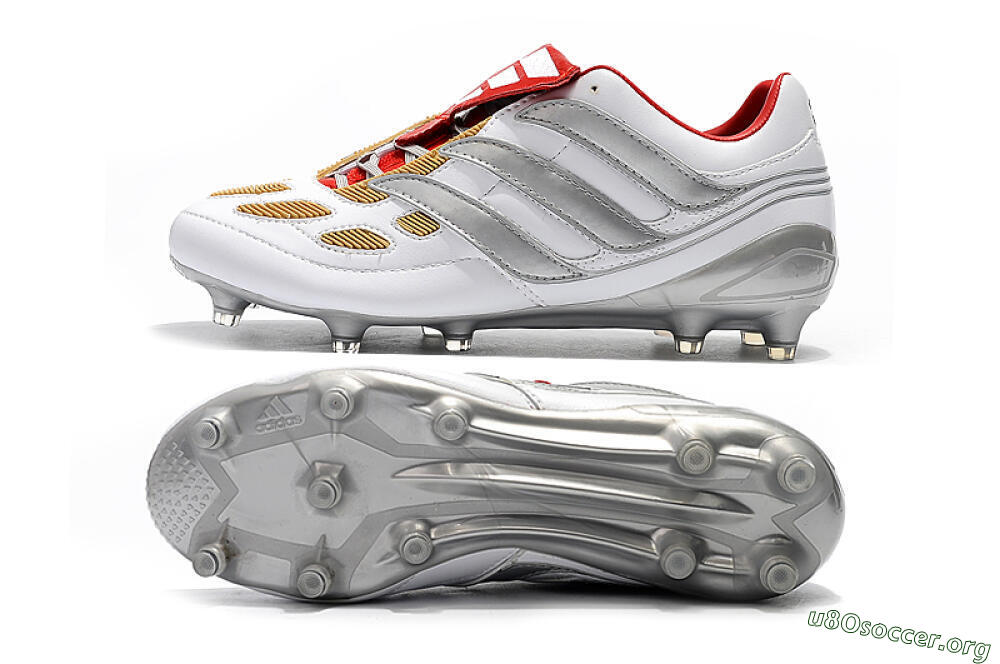 Adidas Predator Precision FG Football Boots - White/Grey/Yellow 1