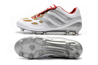 Adidas Predator Precision FG Football Boots - White/Grey/Yellow