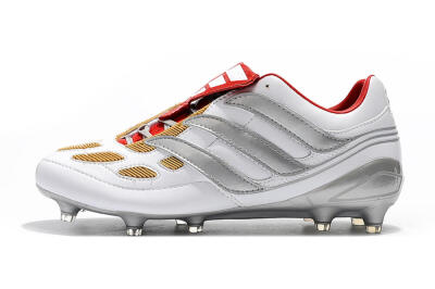 Adidas Predator Precision FG Football Boots - White/Grey/Yellow