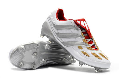 Adidas Predator Precision FG Football Boots - White/Grey/Yellow