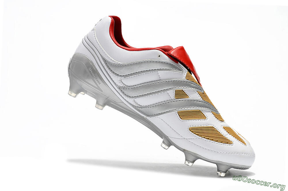 Adidas Predator Precision FG Football Boots - White/Grey/Yellow 7