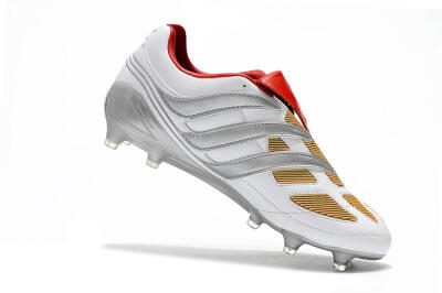 Adidas Predator Precision FG Football Boots - White/Grey/Yellow
