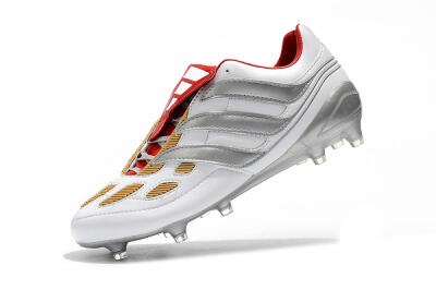 Adidas Predator Precision FG Football Boots - White/Grey/Yellow