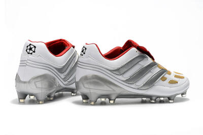 Adidas Predator Precision FG Football Boots - White/Grey/Yellow