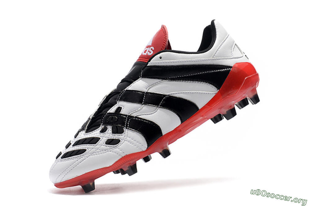 Adidas Predator Accelerator Electricity FG Football Boots - White/Black/Red 8